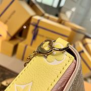 LV Pochette Félicie Pink/Gray/Yellow Monogram Empreinte Leather M81359  - 2