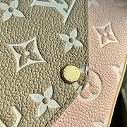 LV Pochette Félicie Pink/Gray/Yellow Monogram Empreinte Leather M81359  - 5