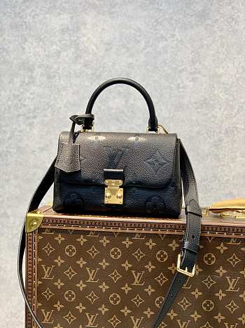 Louis Vuitton Madeleine BB Black Leather M46008 size 24 x 17 x 8.5 cm