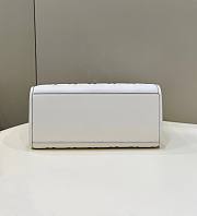 Fendi Sunshine Medium White Leather Shopper size 37x13.5x32 cm - 2