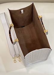 Fendi Sunshine Medium White Leather Shopper size 37x13.5x32 cm - 5