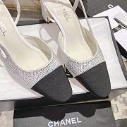 Chanel Slingback Rhinestone Black/White - 6