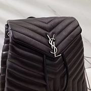 YSL Monogram Backpack Black Leather Silver Hardware 466517 - 6