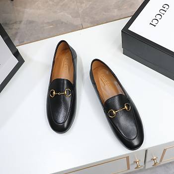 Gucci Jordaan Black Leather Women's Loafer