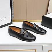 Gucci Jordaan Black Leather Women's Loafer - 2