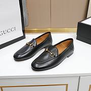 Gucci Jordaan Black Leather Women's Loafer - 5