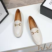 Gucci Jordaan White Leather Women's Loafer  - 1