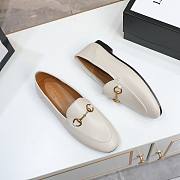 Gucci Jordaan White Leather Women's Loafer  - 5