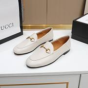 Gucci Jordaan White Leather Women's Loafer  - 6