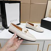 Gucci Jordaan White Leather Women's Loafer  - 4