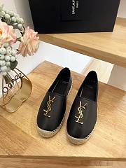 YSL Espadrilles Black Golden Logo - 1