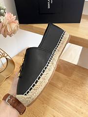 YSL Espadrilles Black Golden Logo - 3