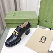 Gucci Women's Loafer With Interlocking G Shiny Black - 3