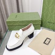 Gucci Women's Loafer With Interlocking G Shiny White - 4