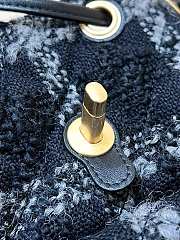 Chanel Duma Backpack Navy Blue Wool Tweed & Gold-Tone Metal - 6