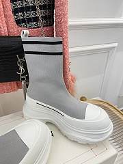 Alexander McQueen Grey/White Boots - 6