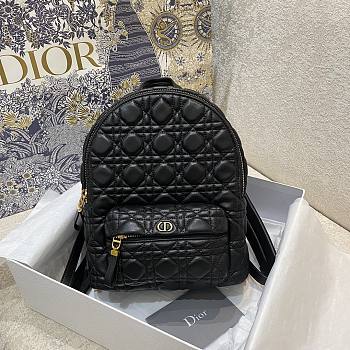 Dior Small Dioramour Bright Black Cannage Lambskin Backpack