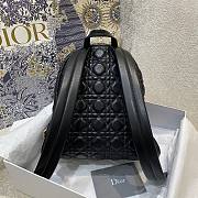 Dior Small Dioramour Bright Black Cannage Lambskin Backpack - 4