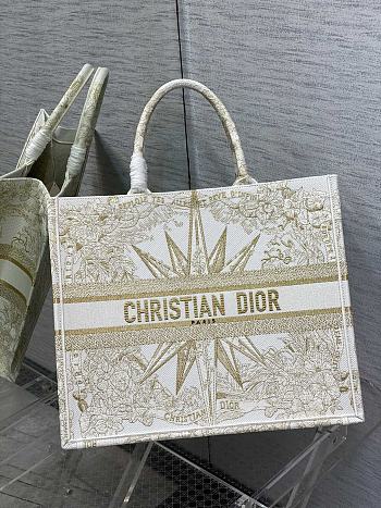 Dior Large Book Tote Dior Rêve d'Infini Embroidery with Gold-Tone Metallic Thread