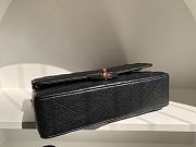 CHANEL Classic Flap Bag Black Caviar Leather Rose Gold Hardware 25.5cm  - 5