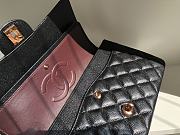 CHANEL Classic Flap Bag Black Caviar Leather Rose Gold Hardware 25.5cm  - 3