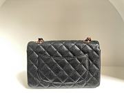 CHANEL Classic Small Flap Bag Black Caviar Leather Rose Gold Hardware 20cm - 4