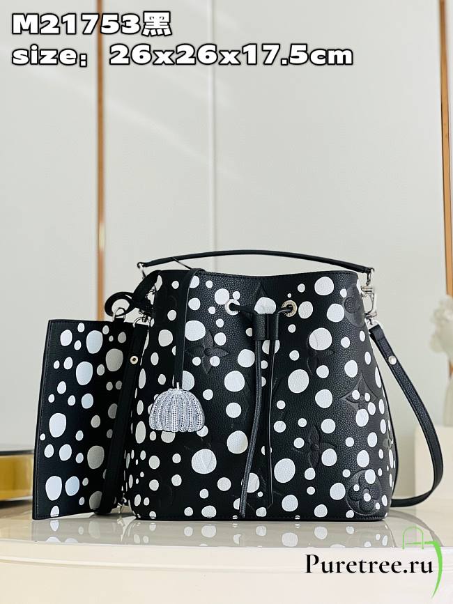 Louis Vuitton x Yayoi Kusama NeoNoe Black/White M21753 size 20x20x13 cm - 1