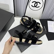 Chanel Sandals Black Suede - 3