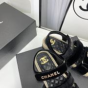 Chanel Sandals Black Suede - 2