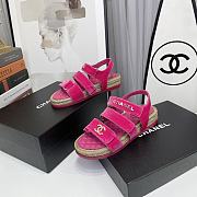 Chanel Sandals Pink Suede - 6