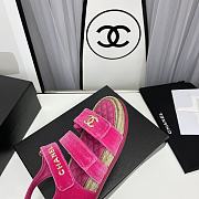 Chanel Sandals Pink Suede - 5