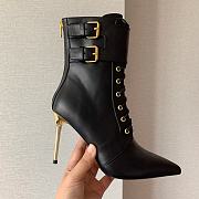 Balmain Leather Uria Ankle Boot Black - 5