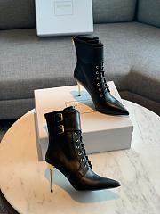 Balmain Leather Uria Ankle Boot Black - 3