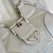 Prada Moon Re-Nylon And Leather Bag White 1BA381 size 22.5x16x7.5 cm - 5
