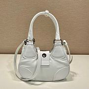 Prada Moon Re-Nylon And Leather Bag White 1BA381 size 22.5x16x7.5 cm - 2