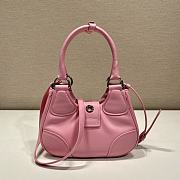 Prada Moon Re-Nylon And Leather Bag Pink 1BA381 size 22.5x16x7.5 cm - 4