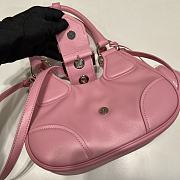 Prada Moon Re-Nylon And Leather Bag Pink 1BA381 size 22.5x16x7.5 cm - 3