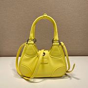 Prada Moon Re-Nylon And Leather Bag Yellow 1BA381 size 22.5x16x7.5 cm - 4
