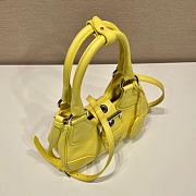 Prada Moon Re-Nylon And Leather Bag Yellow 1BA381 size 22.5x16x7.5 cm - 5