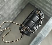 Chanel Mini Flap Bag Black Lambskin Resin & Gold-Tone Metal AS3744  - 6