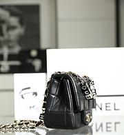 Chanel Mini Flap Bag Black Lambskin Resin & Gold-Tone Metal AS3744  - 2