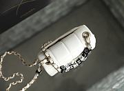 Chanel Mini Flap Bag White Lambskin Resin & Gold-Tone Metal AS3744 - 6