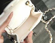 Chanel Mini Flap Bag White Lambskin Resin & Gold-Tone Metal AS3744 - 5