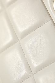 Chanel Mini Flap Bag White Lambskin Resin & Gold-Tone Metal AS3744 - 3