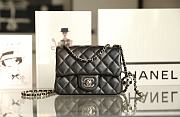 Chanel Mini Flap Bag Black Lambskin Enamel & Gold-Tone Metal AS1786  - 1