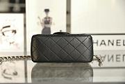 Chanel Mini Flap Bag Black Lambskin Enamel & Gold-Tone Metal AS1786  - 5