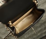 Chanel Mini Flap Bag Black Lambskin Enamel & Gold-Tone Metal AS1786  - 3