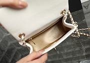 Chanel Mini Flap Bag White Lambskin Enamel & Gold-Tone Metal AS1786 - 6
