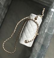 Chanel Mini Flap Bag White Lambskin Enamel & Gold-Tone Metal AS1786 - 2