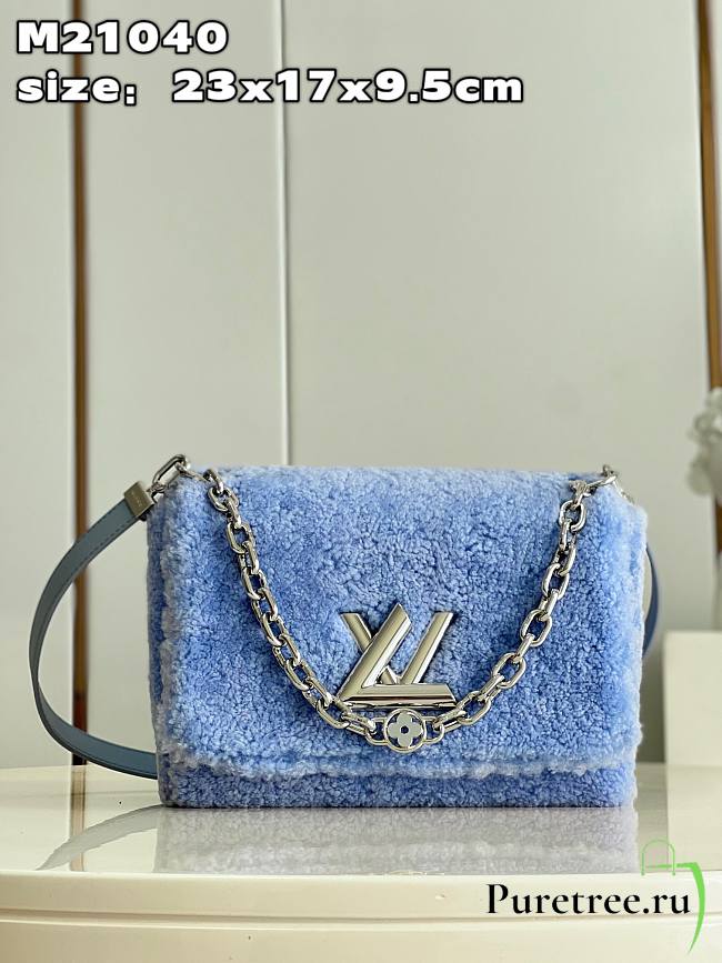 Louis Vuitton Twist Bag MM Blue Jean M21040 size 23x17x9.5 cm - 1